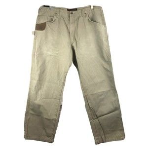 Wrangler Mens Size 40 x 30 Ripstop Carpenter Workwear Pants Khaki